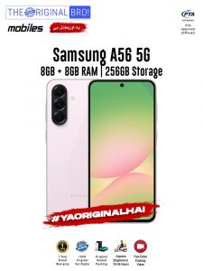 Samsung A56 5G - 8GB RAM - 256GB Storage - PTA Approved - 12 Months Warranty - Pink - The Original Bro Mobiles - TOB36